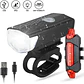 Set Luces Bicicleta Delantera Y Trasera Recargable Por Usb - Miniatura 1