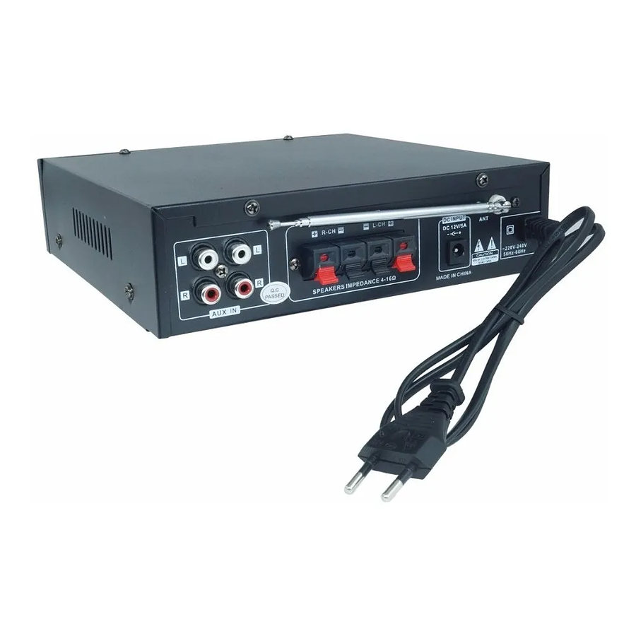 cortador Agrícola tempo Amplificador Estéreo 2 Canales Bluetooth Usb Sd Mp3 Karaoke