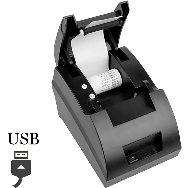 Impresora Térmica Usb Rollo 58mm Rj11 + 1 Rollos Papel 1