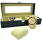 Caja De Relojes Organizador Para 6 Unidades, Regalo Hombre - Miniatura 1