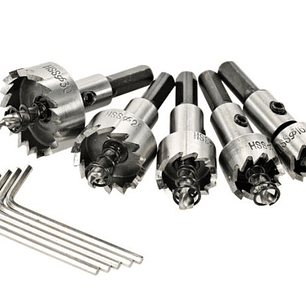 Juego De 5 Brocas Corona Perforadora Metal