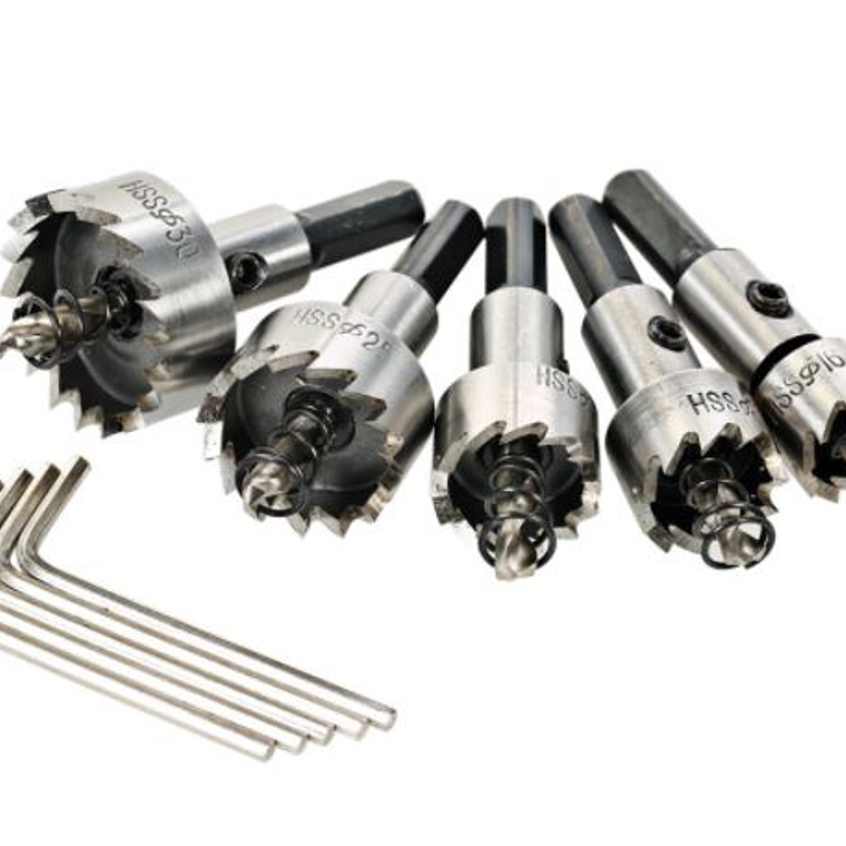 Juego De 5 Brocas Corona Perforadora Metal 1