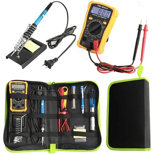 Kit Eléctrico Cautín 60w Regulable 17 Accesorios