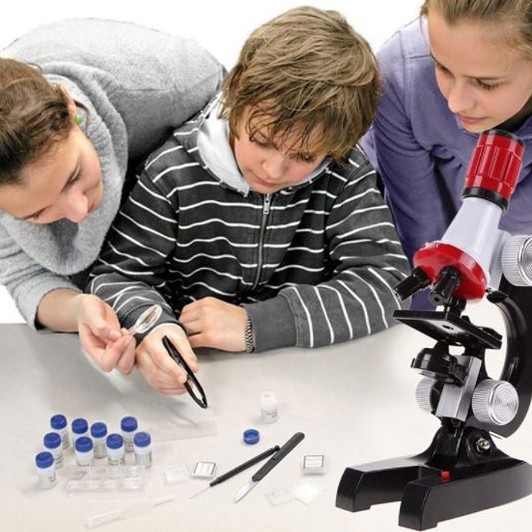 Kit De Ciencia Para Niños Microscopio Juguete Educativo 4