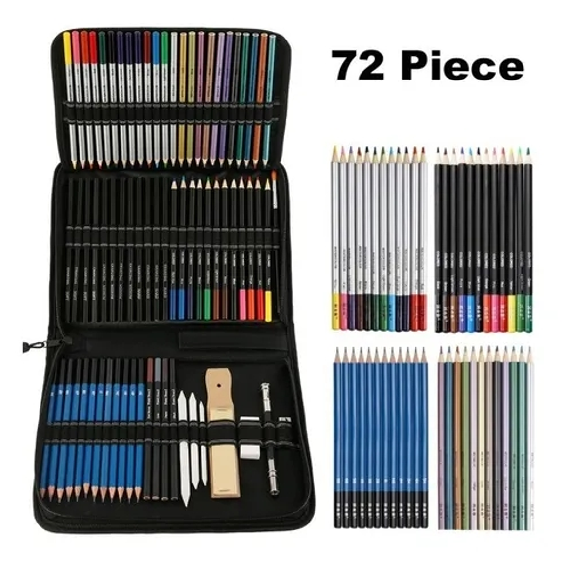 SET 72 Estuche Lápices De Colores Dibujo Profesional 1
