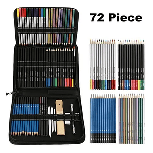 SET 72 Estuche Lápices De Colores Dibujo Profesional