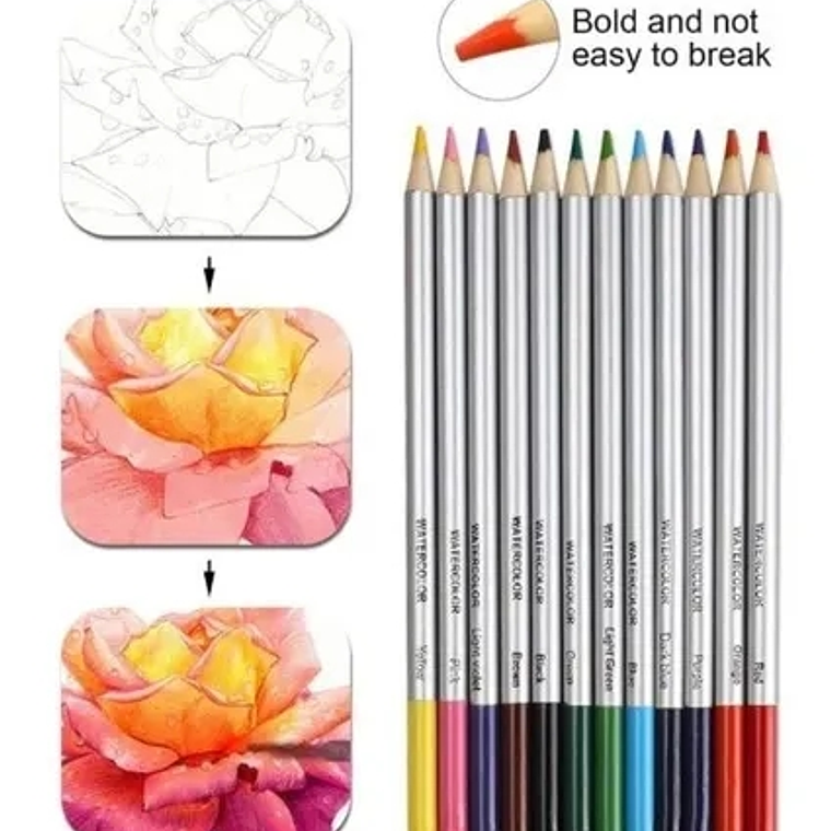 SET 72 Estuche Lápices De Colores Dibujo Profesional 3