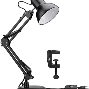 Lámpara Brazo Flexible Escritorio Estudio Base De Mesa Clip