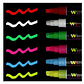 Kit 6 Plumones Tiza Liquida Para Pizarra Led, Vidrio, Fluor - Miniatura 2