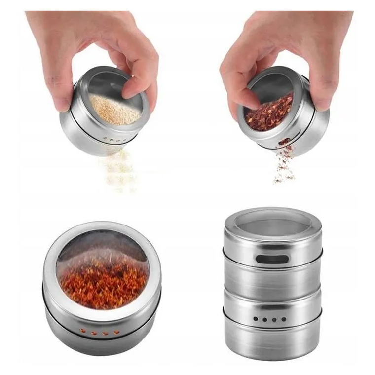 Organizador Condimentos Cocina 6 Piezas Frascos Especieros 4