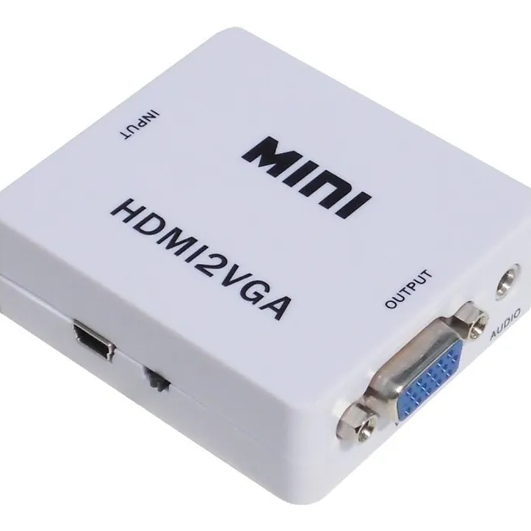 Conversor Adaptador Hdmi a VGA 1080p Full Hd + Audio 1