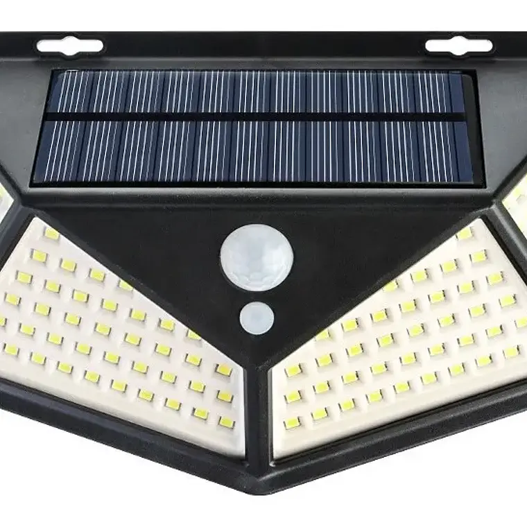 Lampara Solar 100 Led Exterior Sensor De Movimiento 600lm 2