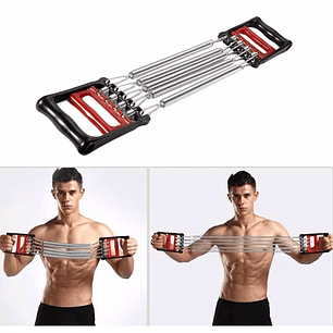 Extensor Con Manijas Pecho Brazos 5 Resortes Fitness