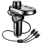 Transmisor 5 En 1 Fm Bluetooth Usb Mp3 Auto - Miniatura 1