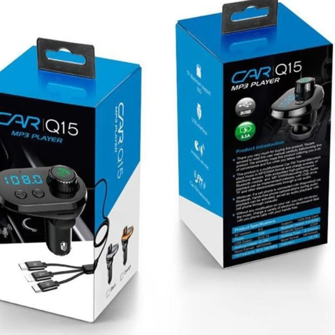 Transmisor 5 En 1 Fm Bluetooth Usb Mp3 Auto 5