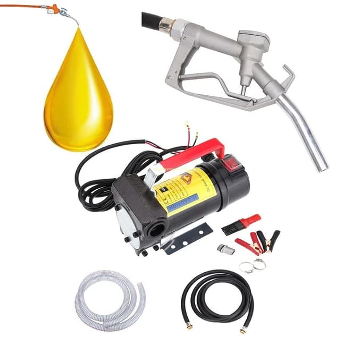 Bomba Trasvasije 12v 175w Motor Manguera Pistola 2