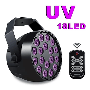 Foco Led Uv 3wx18 Ultravioleta Fiesta Fluor Dmx Control