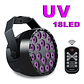 Foco Led Uv 3wx18 Ultravioleta Fiesta Fluor Dmx Control - Miniatura 1