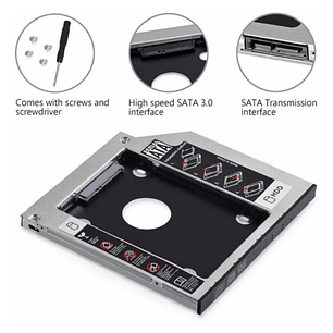 Caddy Adaptador 12.7mm Notebook Sata Hdd Ssd