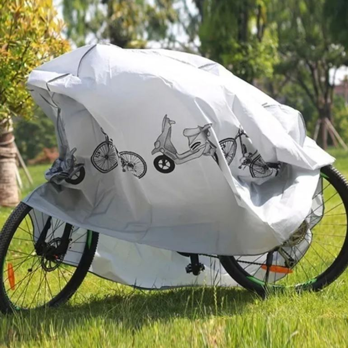 Carpa Funda Lona Cubre Moto Bicicleta Con Diseño 2