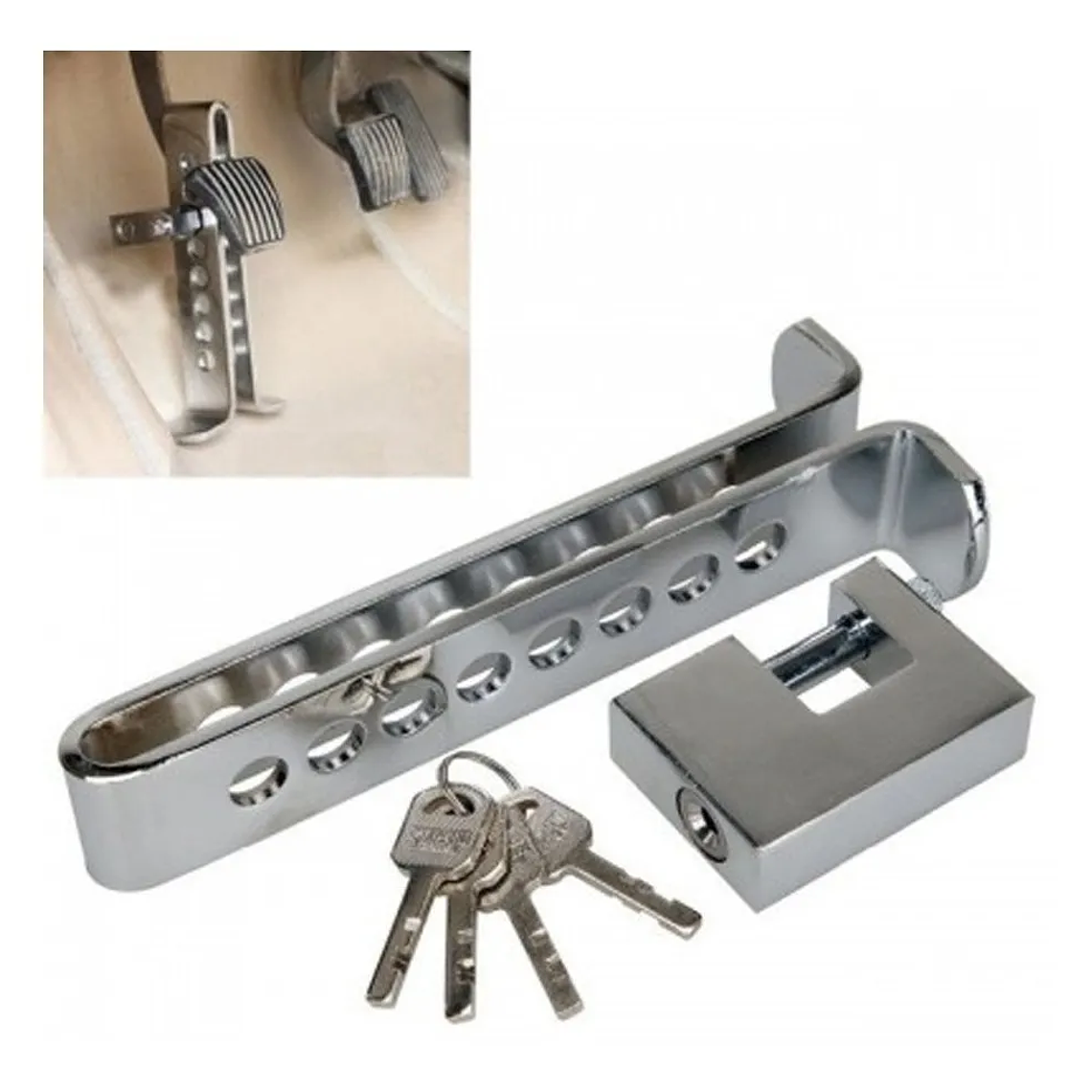 Traba Pedal Seguridad Auto Antirrobo 1