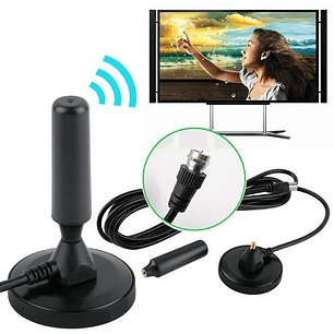 Antena Tv Digital Abierta Hd Tvd Interior 360 Coaxial