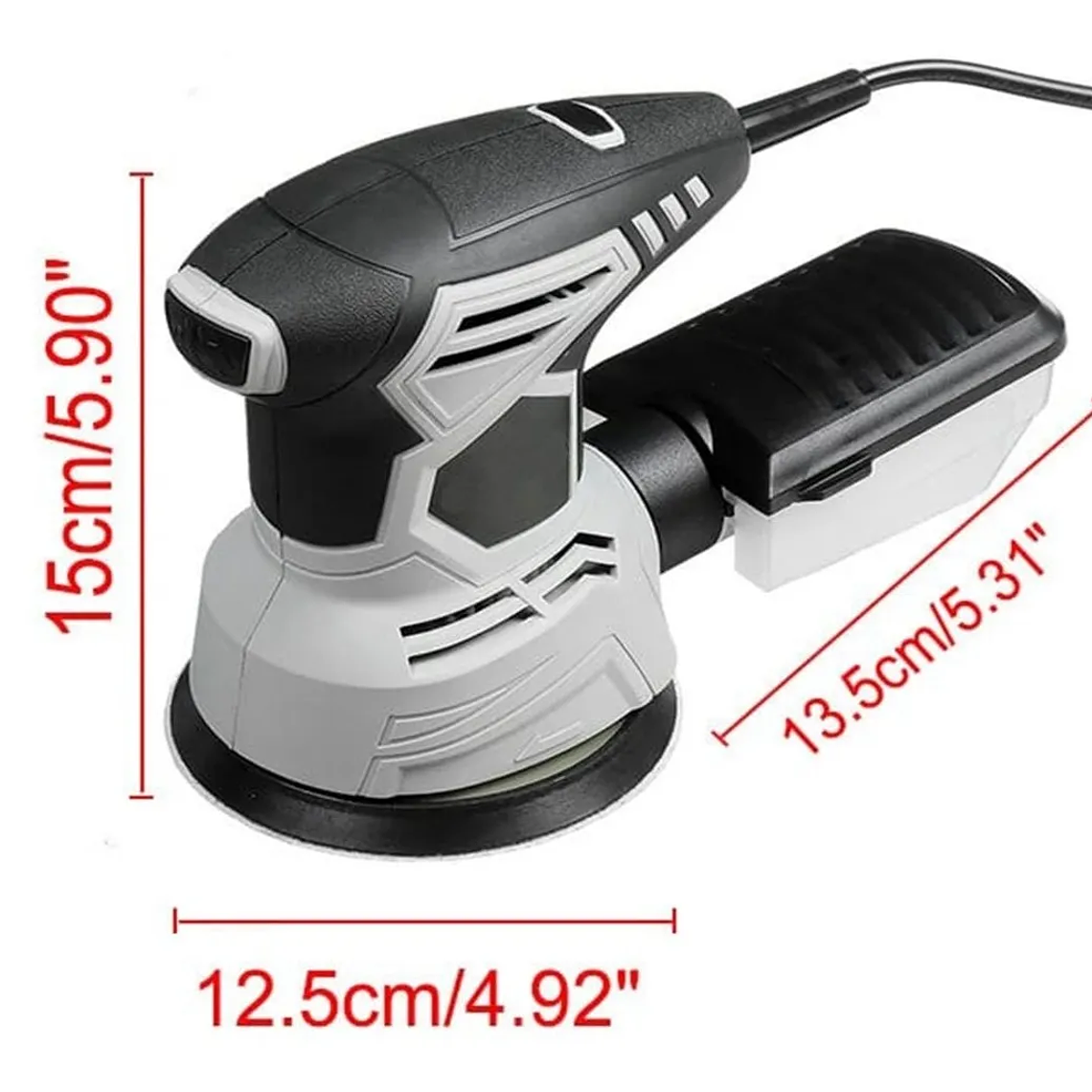 Lijadora Eléctrica 300w 125mm Metal Madera Barniz 12000r/min 4