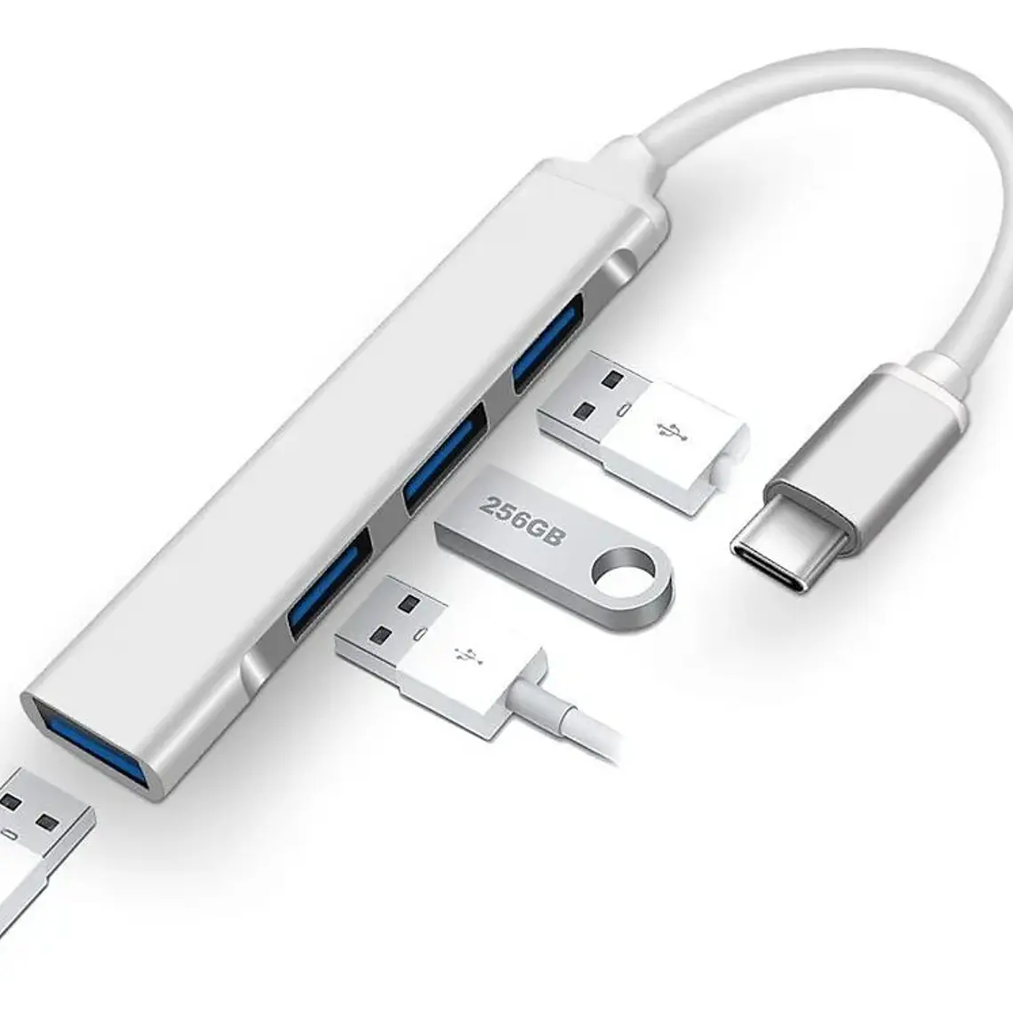 Adaptador Usb Hub Tipo C 4 X Usb 3.0 4 En 1 1