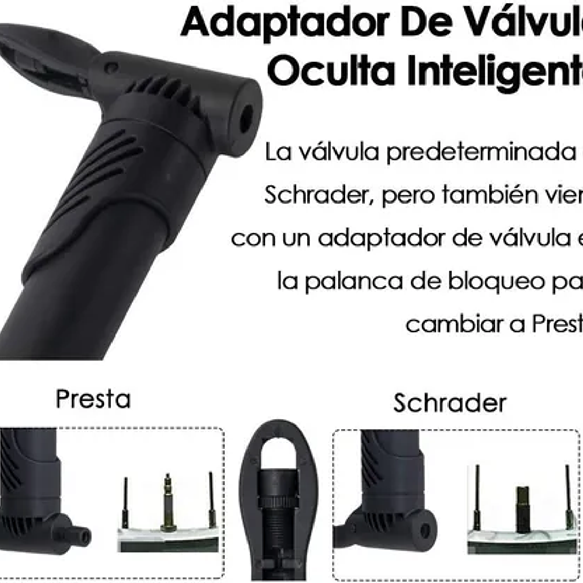 Set Bombín Inflador Manual Para Bicicleta 120 Psi 2