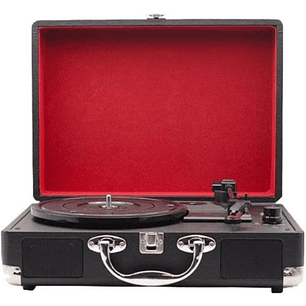 Tocadiscos Maleta Bluetooth Con Altavoces 3 Velocidades