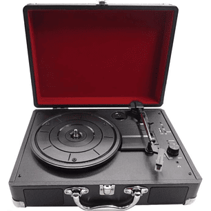 Tocadiscos Maleta Bluetooth Con Altavoces 3 Velocidades