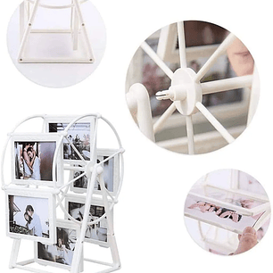 Rueda Porta Retrato Giratorio 12 Fotos De Escritorio