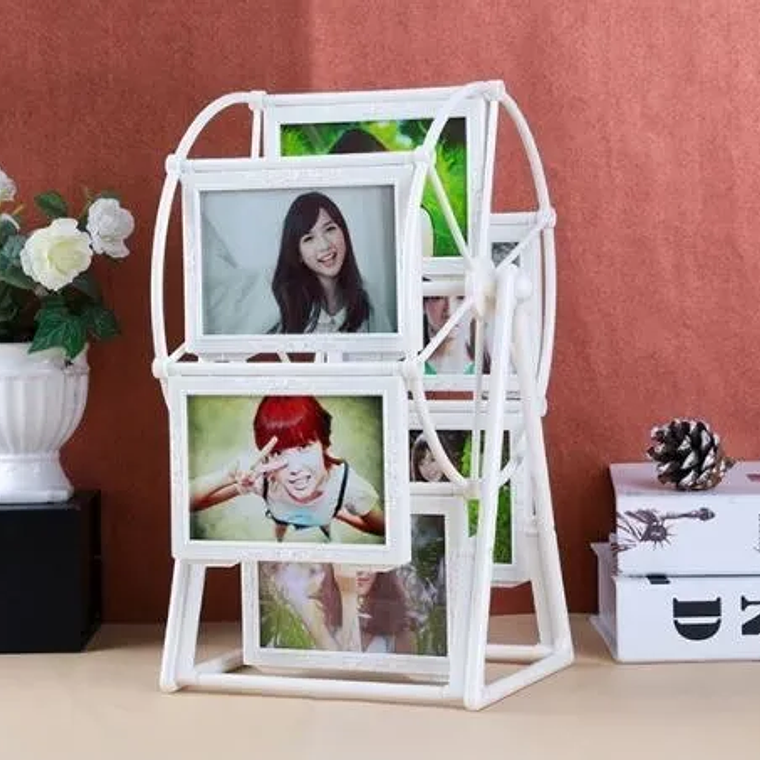 Rueda Porta Retrato Giratorio 12 Fotos De Escritorio 4