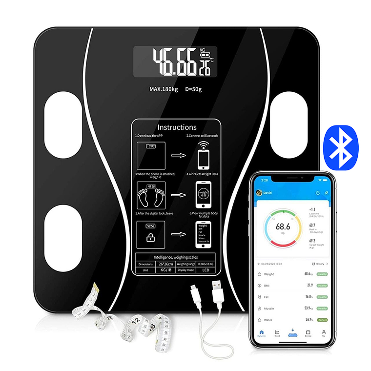 Pesa Digital De Baño Inteligente Bluetooth App 1