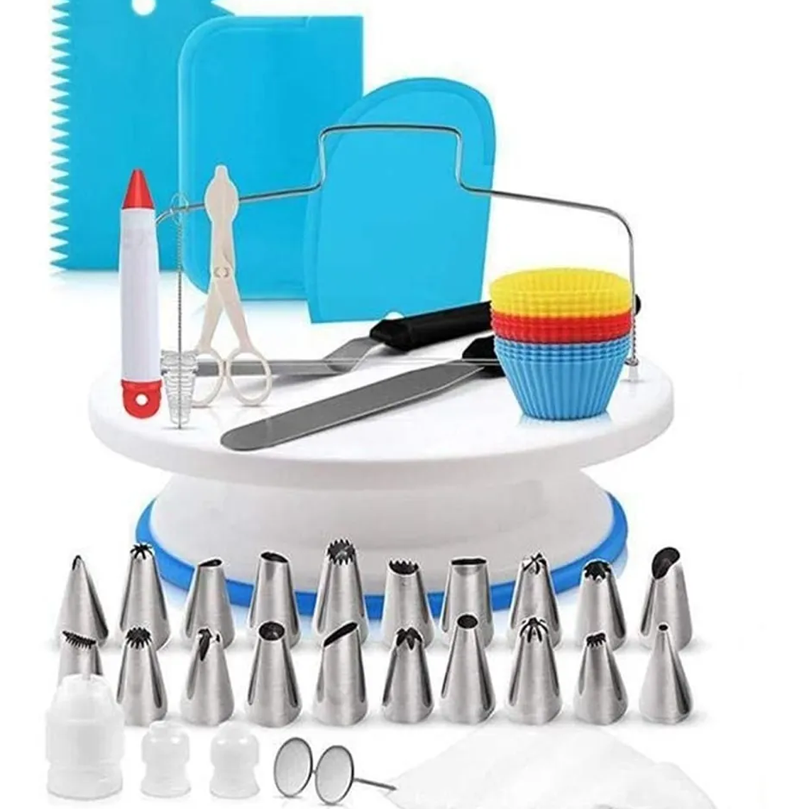 Kit Decoración Para Repostería Con Soporte Giratorio 106 Pcs 2