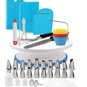 Kit Decoración Para Repostería Con Soporte Giratorio 106 Pcs