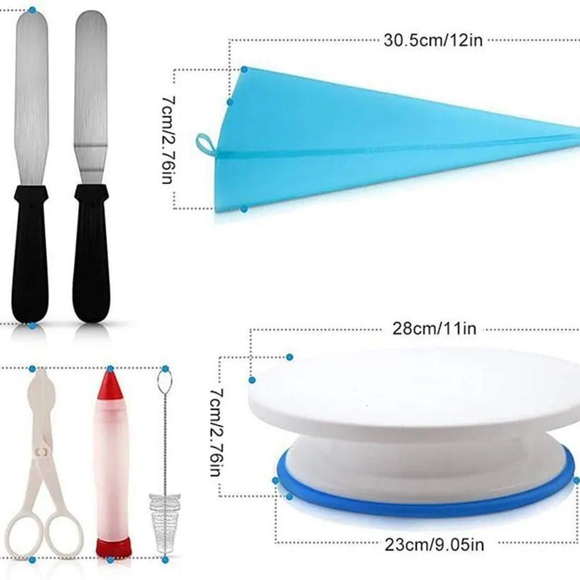 Kit Decoración Para Repostería Con Soporte Giratorio 106 Pcs 5