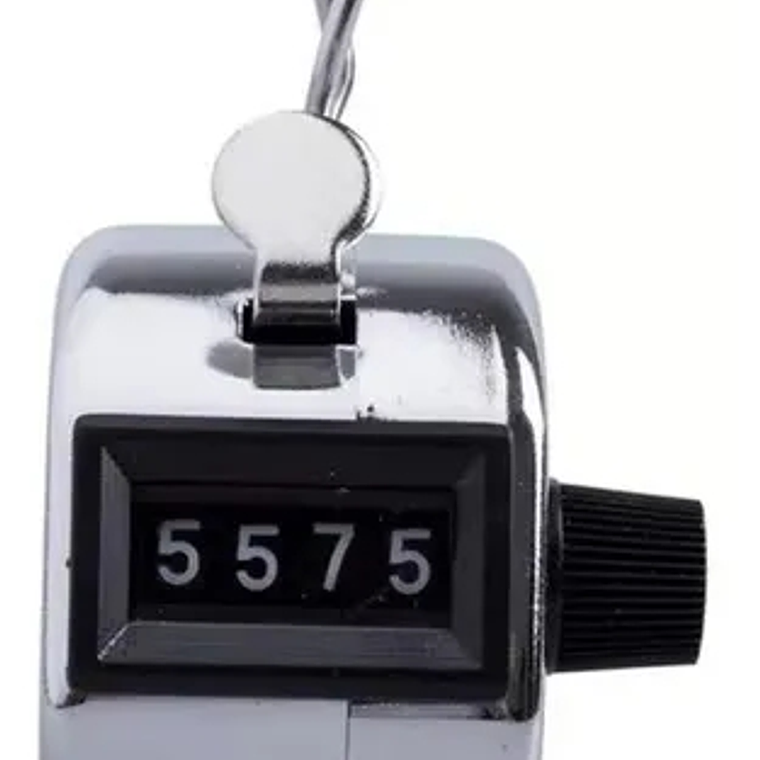Contador Manual Mano Metálico 4 Dígitos 1