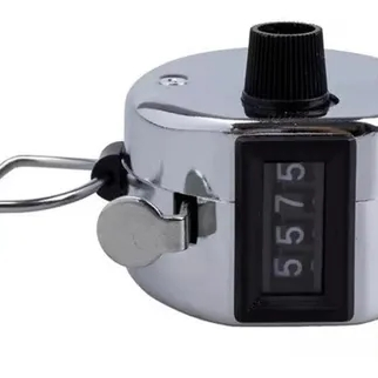 Contador Manual Mano Metálico 4 Dígitos 2