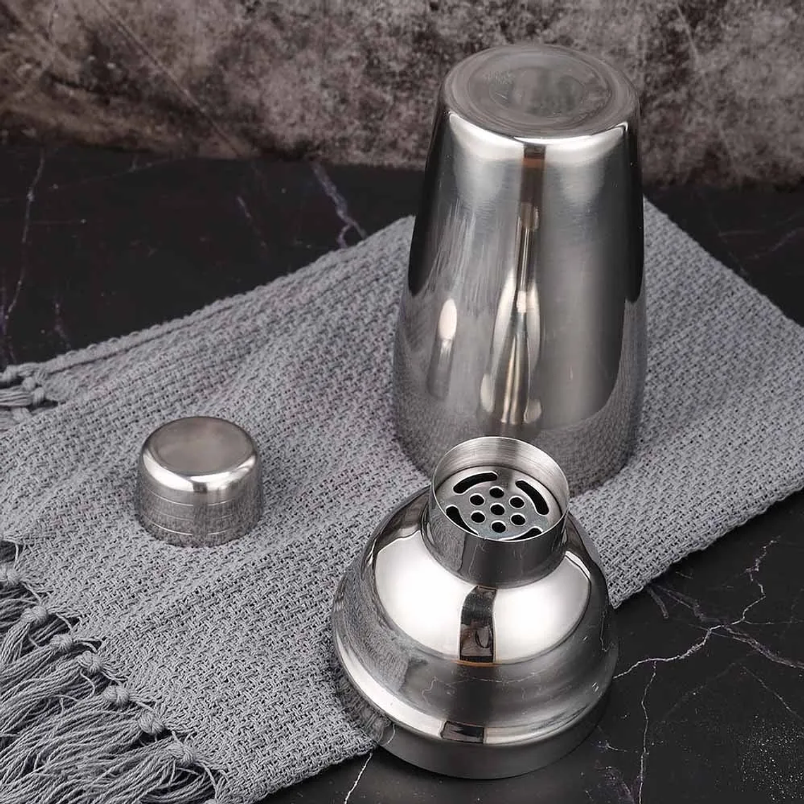 Coctelera Mezclador De Bebidas De Acero Inoxidable 2