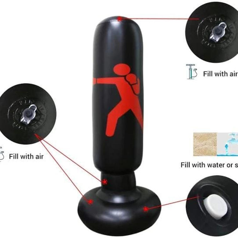 Saco De Boxeo Inflable + Inflador 3
