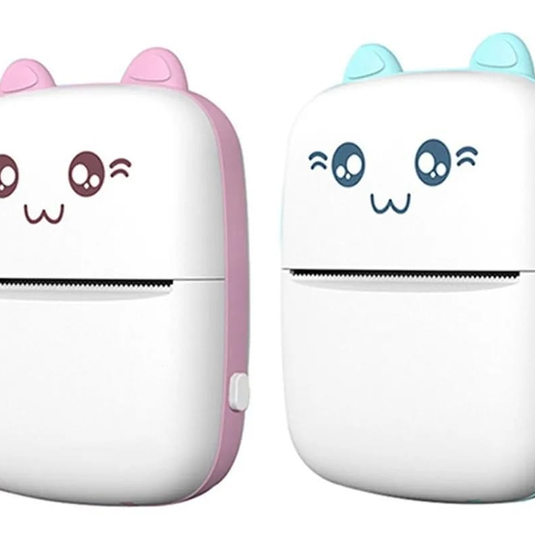 Mini Impresora Térmica Portátil Bluetooth Gatito + 1 Rollo 6