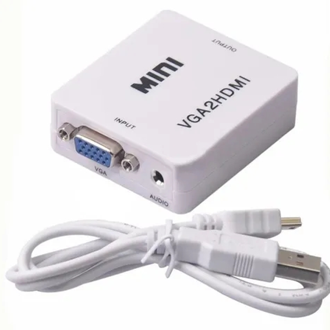 Conversor Adaptador VGA a Hdmi 1080p Full Hd + Audio 1
