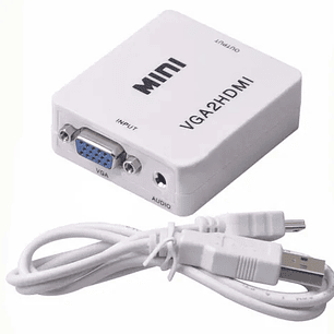 Conversor Adaptador VGA a Hdmi 1080p Full Hd + Audio