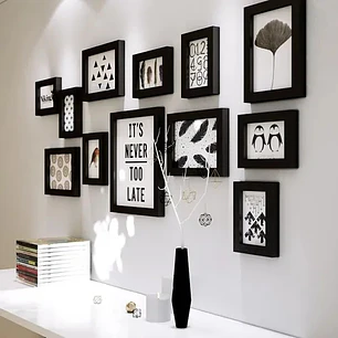 Set Marcos Foto Decorativo Pared 12 Piezas