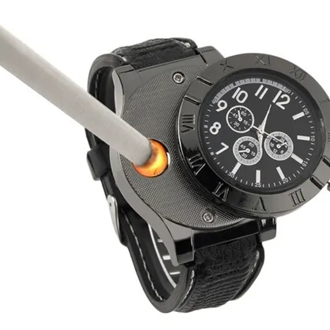 Reloj Hombre Pulsera Con Encendedor Recargable 1