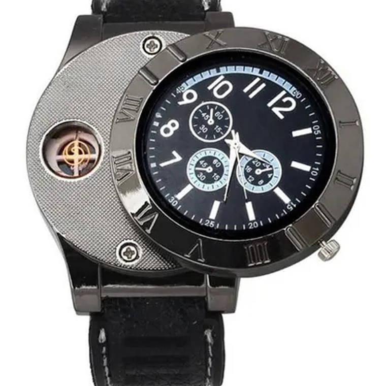 Reloj Hombre Pulsera Con Encendedor Recargable 2