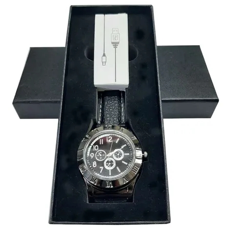 Reloj Hombre Pulsera Con Encendedor Recargable 3