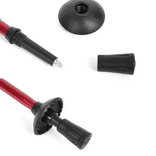 Bastón Trekking, 3 Tramos Mango Recto Antishock