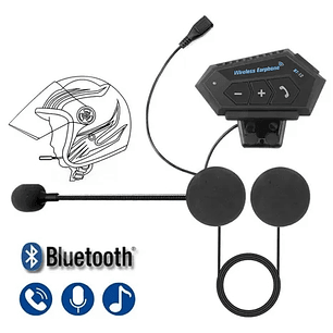 Audifono Casco Moto Auriculares Bluetooth Lllamada Mp3